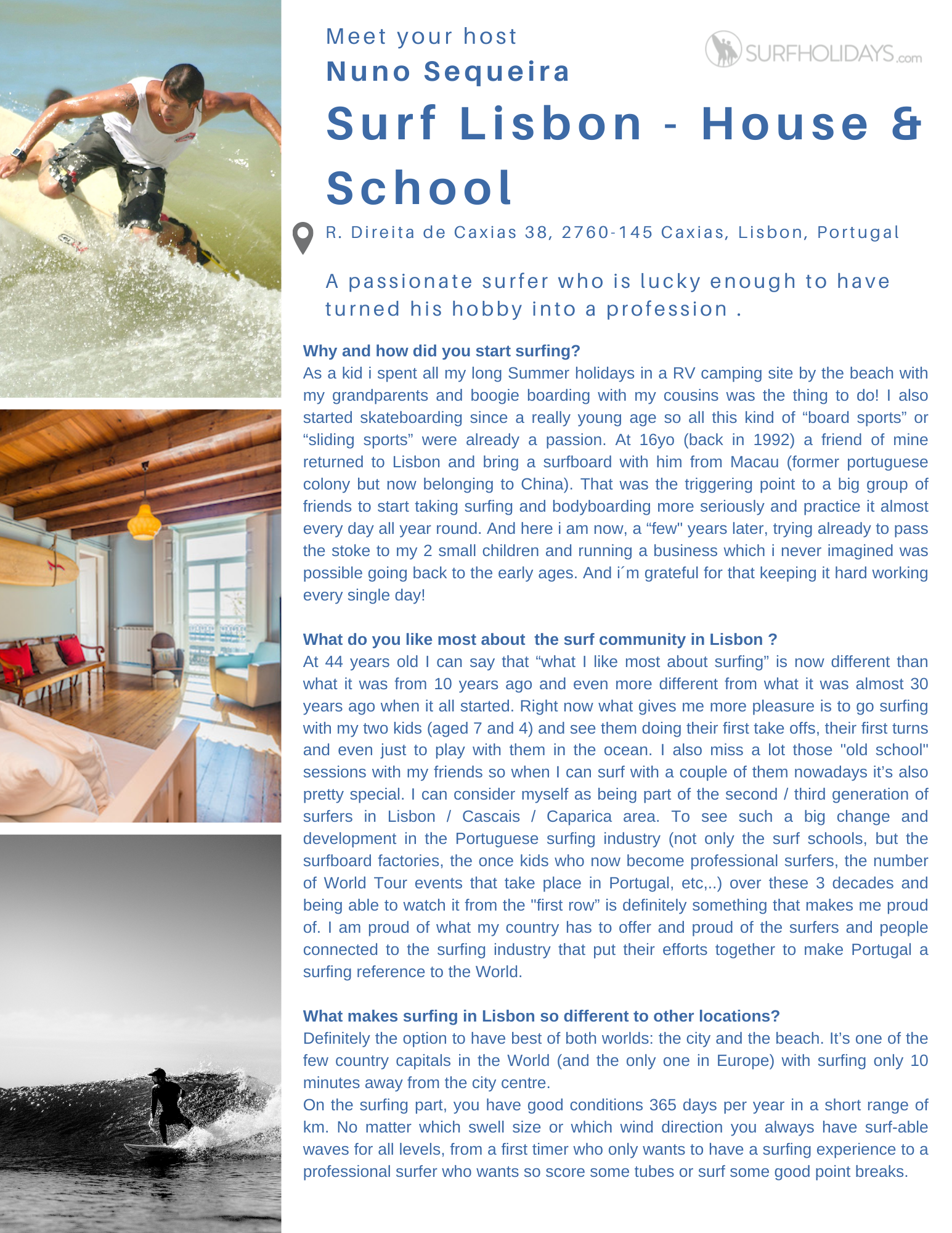 Meet your Host - Nuno from Surf Lisbon - House & School